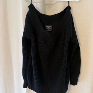Abercrombie & Fitch Off-Shoulder Black Sweater